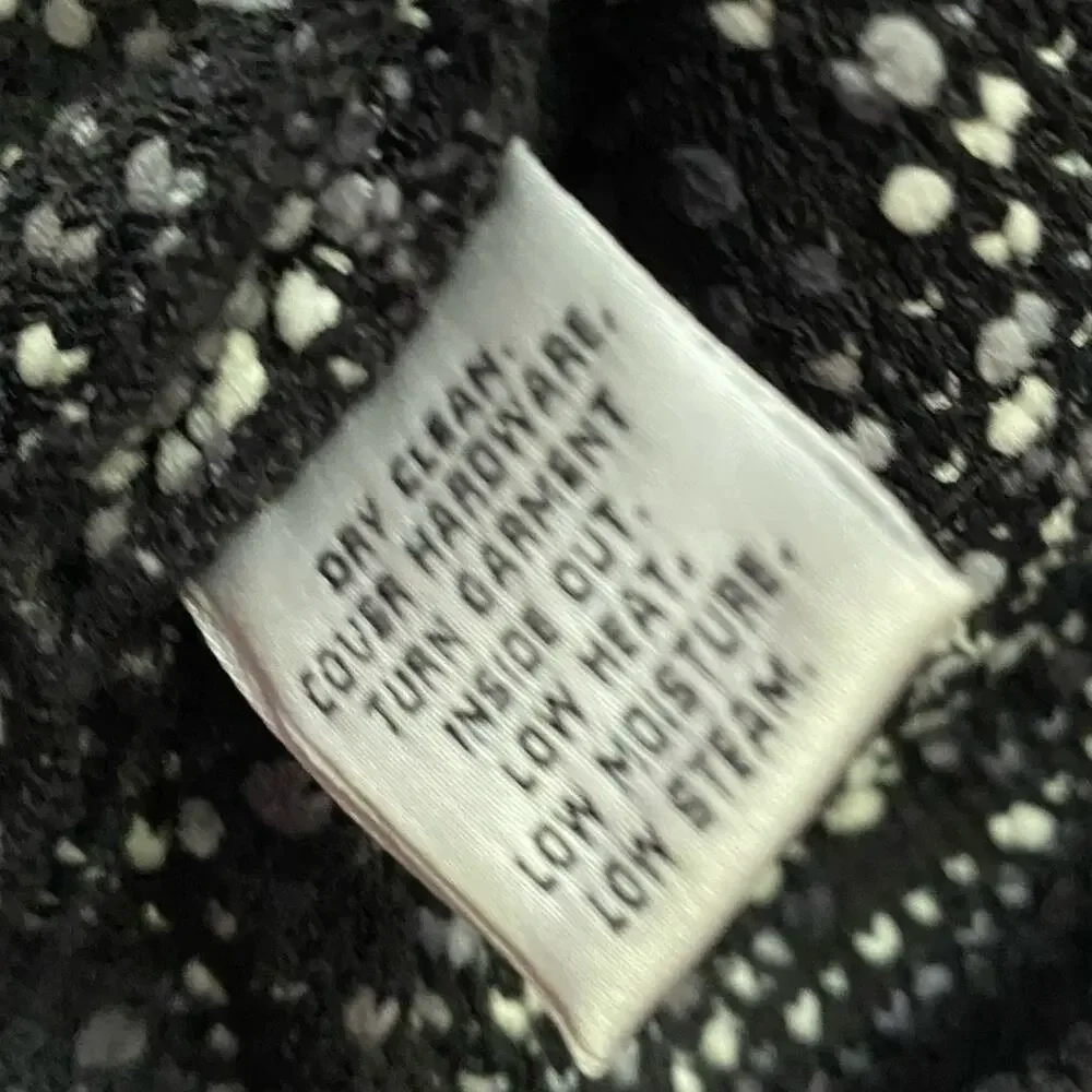 St John Collection Black & Gray Boucle Sweater Jacket Womens sz 4